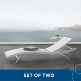 Glimpse Outdoor Patio Mesh Chaise Lounge Set of 2 - BUILDMYPLACE