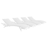 Glimpse Outdoor Patio Mesh Chaise Lounge Set of 4 - BUILDMYPLACE