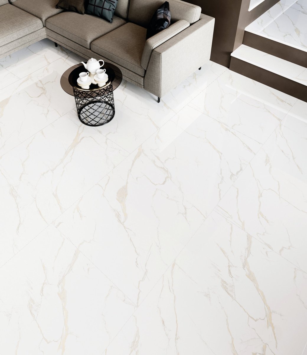 Gold Calacatta Polished Porcelain Wall & Floor Tile - BUILDMYPLACE