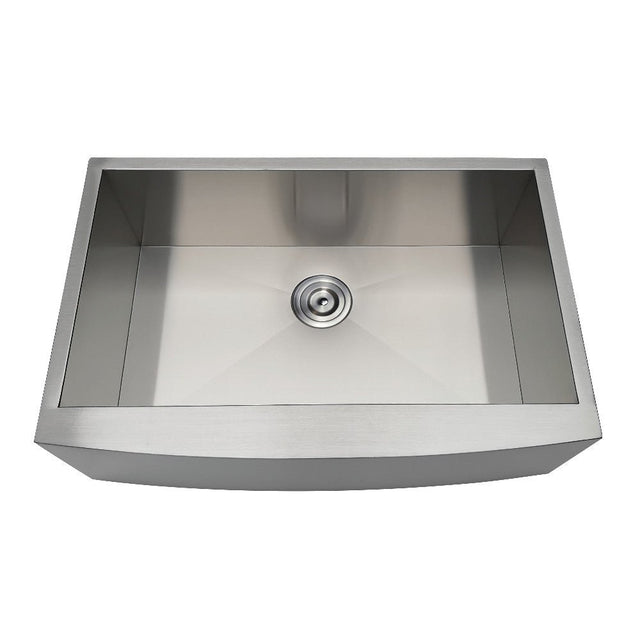 Gourmetier 30" x 20" Undermount Stainless Steel Single Farmhouse Kitchen Sink, Brushed - BUILDMYPLACE