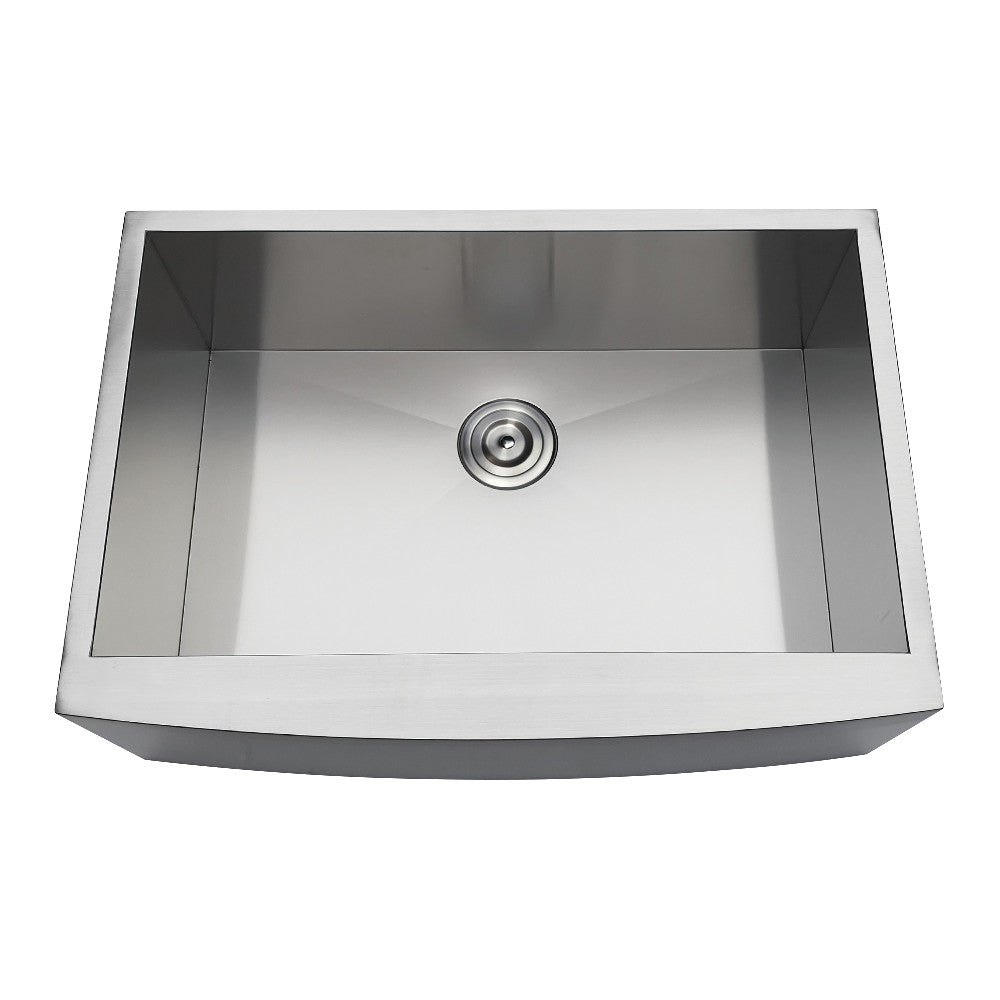 Gourmetier 30" x 21" Uptowne Undermount Stainless Steel Farmhouse Kitchen Sink, Brushed - BUILDMYPLACE