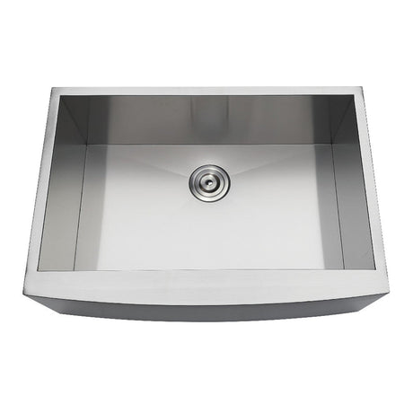 Gourmetier 30" x 21" Uptowne Undermount Stainless Steel Farmhouse Kitchen Sink, Brushed - BUILDMYPLACE
