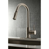 Gourmetier Concord Single Handle Pull Down Kitchen Faucet - BUILDMYPLACE