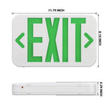 Green LED Exit Sign, Double Sided, 4W, UL,CUL, AC 120V - 277V, 90 - min Backup Battery, Exit Light for Business, Residential - BUILDMYPLACE