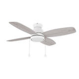 GREENWOOD 52" 4 - Blade Flush Mount Ceiling Fan with LED Light & Pull Chain - LEDMyPlace