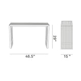 Gridiron Tubular Stainless Steel Console Table Radial Shape, Table In 29 Inch Height - BUILDMYPLACE