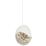 Hammock Chair Porch Bean Outdoor Patio Swing Chair - Without Swing Chair With Comfortable Cushions Seat - BUILDMYPLACE