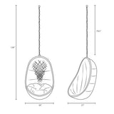 Hammock Swing Bean Outdoor Patio Swing Chair Without Stand - Outdoor hanging Chair With Hanging Chain - BUILDMYPLACE