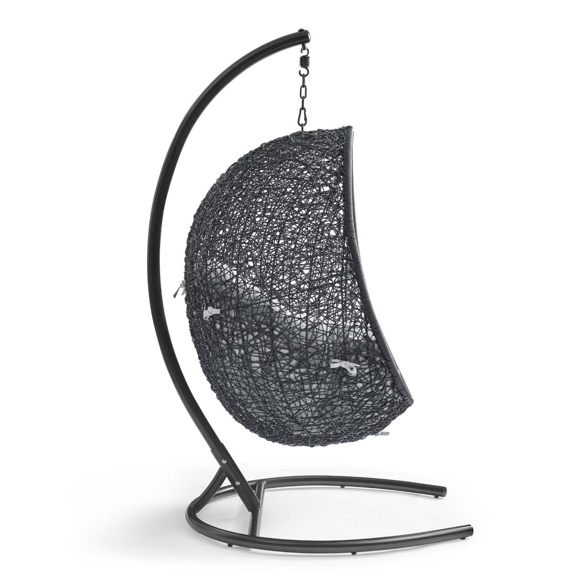 Hanging Basket Swing Chair For Indoor and Outdoor Decor - Encase Swing Outdoor Patio Lounge Chair - BUILDMYPLACE