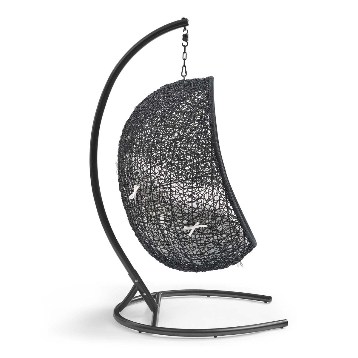 Hanging Basket Swing Chair For Indoor and Outdoor Decor - Encase Swing Outdoor Patio Lounge Chair - BUILDMYPLACE