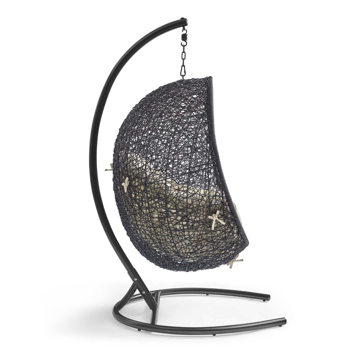 Hanging Basket Swing Chair For Indoor and Outdoor Decor - Encase Swing Outdoor Patio Lounge Chair - BUILDMYPLACE
