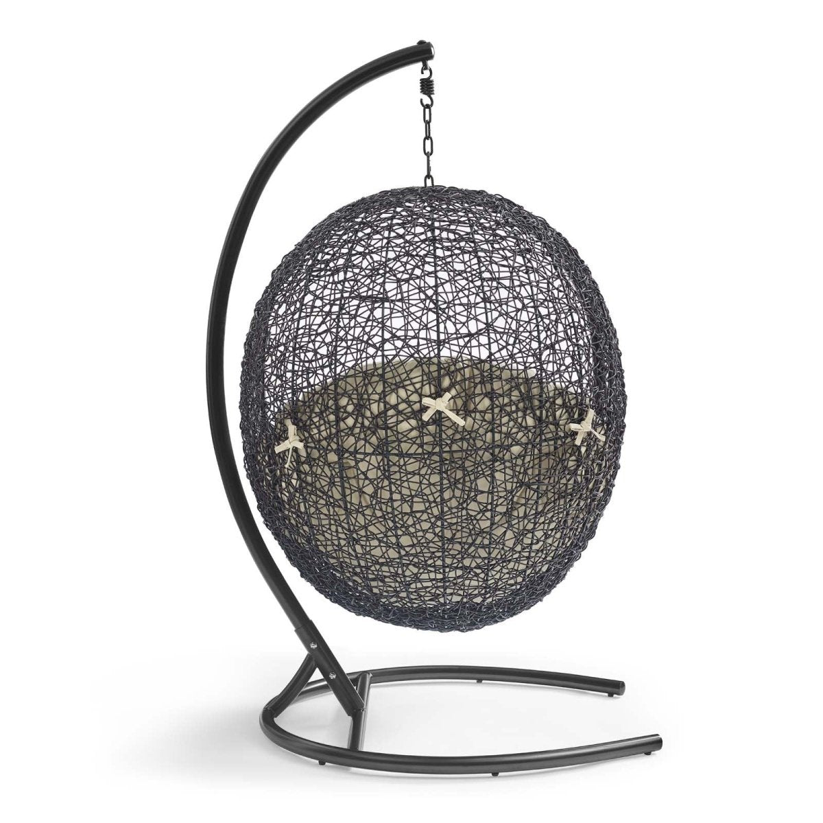 Hanging Basket Swing Chair For Indoor and Outdoor Decor - Encase Swing Outdoor Patio Lounge Chair - BUILDMYPLACE