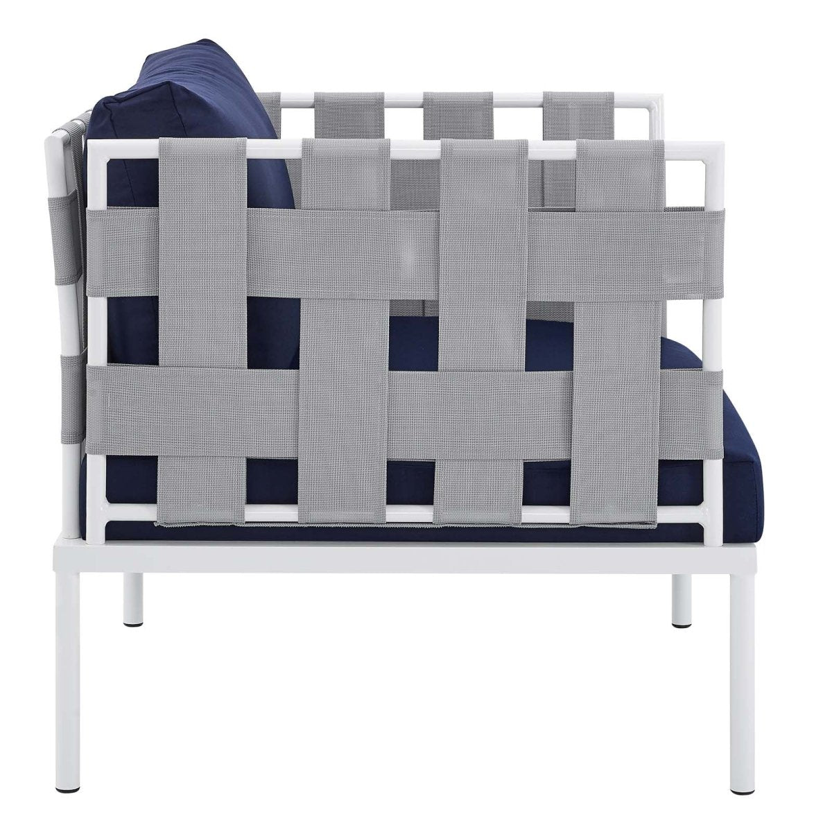 Harmony 7 - Piece Sunbrella Outdoor Patio Aluminum Sectional Sofa Set - BUILDMYPLACE