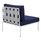 Harmony 8 - Piece Sunbrella Outdoor Patio All Mesh Sectional Sofa Set - BUILDMYPLACE