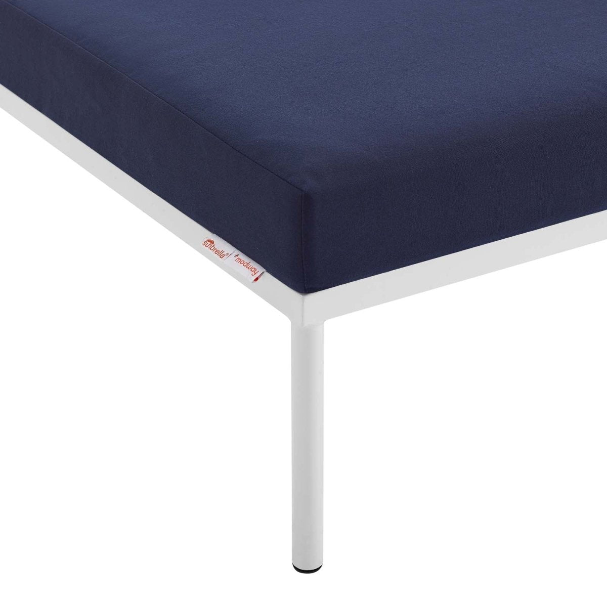 Harmony Sunbrella Outdoor Patio Aluminum Ottoman - BUILDMYPLACE