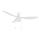 HAVEN 52 inch 3 - Blade Flush Mount Ceiling Fan with Pull Chain - LEDMyPlace