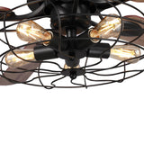 Helston 52 Inch 5 - Blade Best Smart Ceiling Fan With Light & Best Smart Wall Switch - Black/Dark Wood & Light Wood (Reversible Blades) - LEDMyPlace