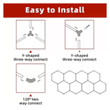 Hexagon LED Garage Light, 8 Hex Kit (35pcs), 6w/pc (Total Power 210W), 6500K, 120 - 130lm/w, AC100 - 277v,IP44, CRI:>80, For Garage, Shop, Gym, Basement, Barbershop, Warehouse, Car Detailing Shop - LEDMyPlace