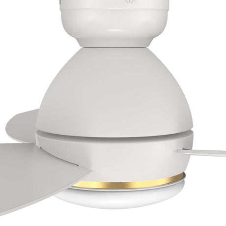 HOBART 48 inch 3 - Blade Flush Mount Smart Ceiling Fan with LED Light & Remote - LEDMyPlace