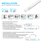Hybrid T8 4ft LED Tube/Bulb - 22w/20w/18w/ 15w/12w/10w Watt Adjustable, 130lm/w, 3000k /3500k/4000k/5000k/6000k/6500k CCT Changeable, Frosted, Base G13, Single End/Double End Power - Ballast Compatible or Bypass