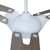 Innovator 52" Modern Wood Pattern Best Smart Ceiling Fan in White w/ LED Light & Remote (3 - Blade) Works w/ Alexa/Google Home/Siri - LEDMyPlace