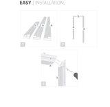 Solid French Double Doors | Planum 2132 Chocolate Ash Frosted Glass | Wood Solid Panel Frame Trims | Closet Bedroom Sturdy Doors