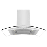 ZLINE 36" Convertible Vent Island Mount Range Hood in Stainless Steel & Glass (GL14i-36)