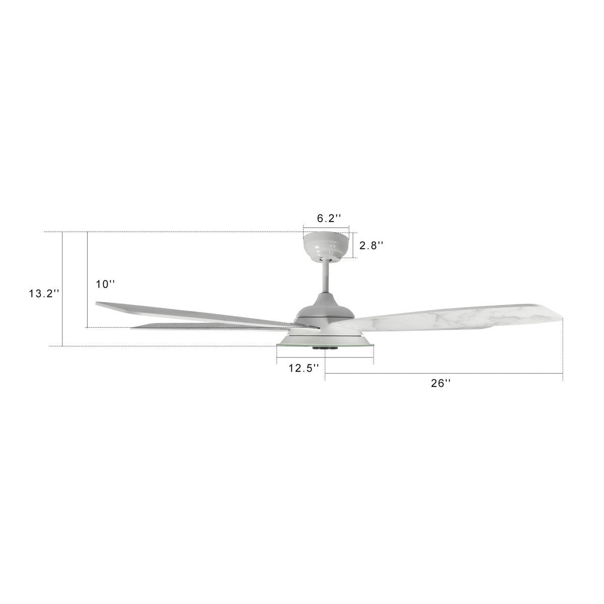 JOURNEY 52 inch 5 - Blade Smart Ceiling Fan with Remote &Remote LED Light - LEDMyPlace