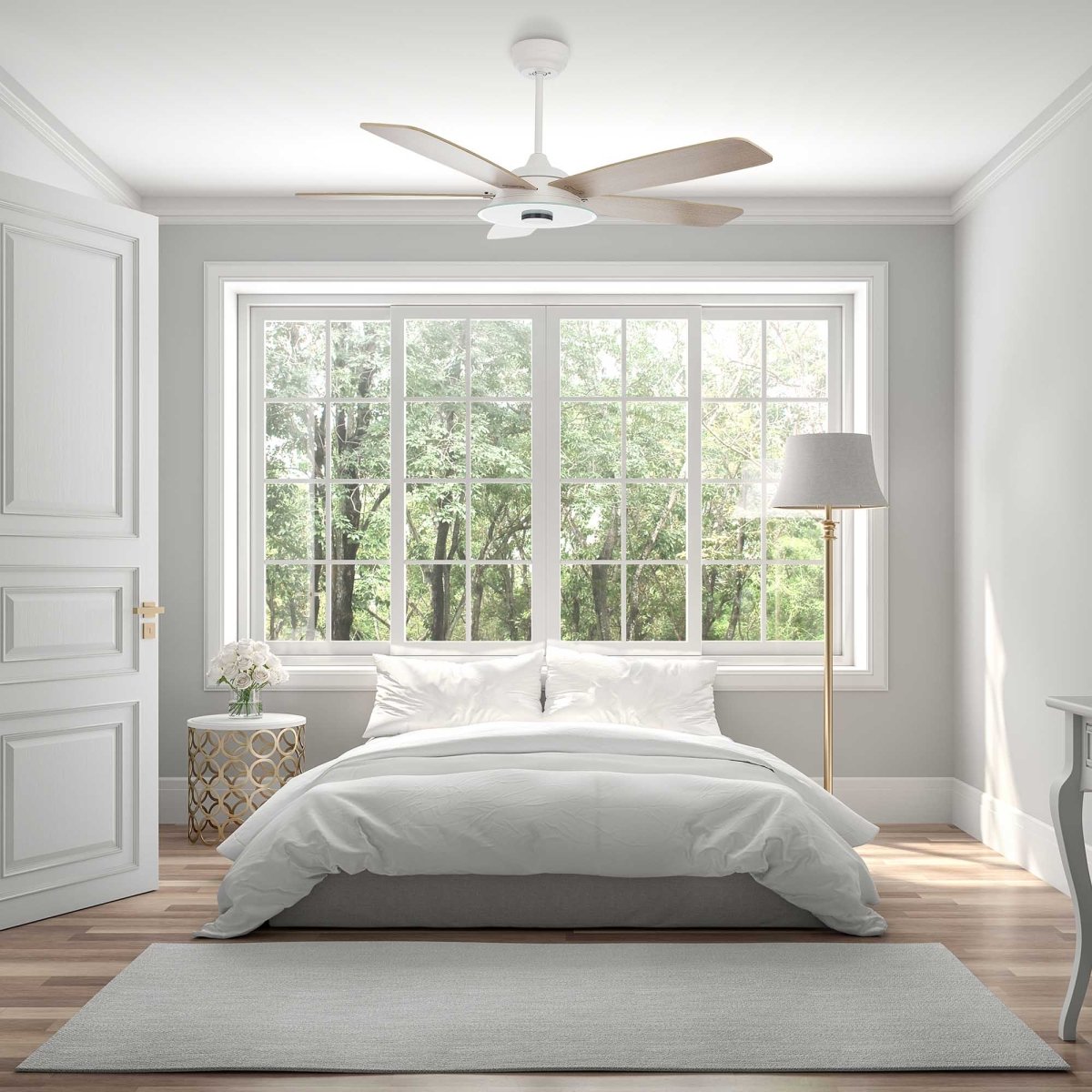 JOURNEY 56 inch 5 - Blade Smart Ceiling Fan with LED Light & Remote - LEDMyPlace