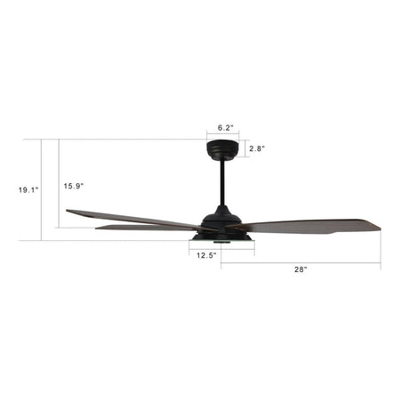 JOURNEY 56 inch 5 - Blade Smart Ceiling Fan with Remote & LED Light - LEDMyPlace