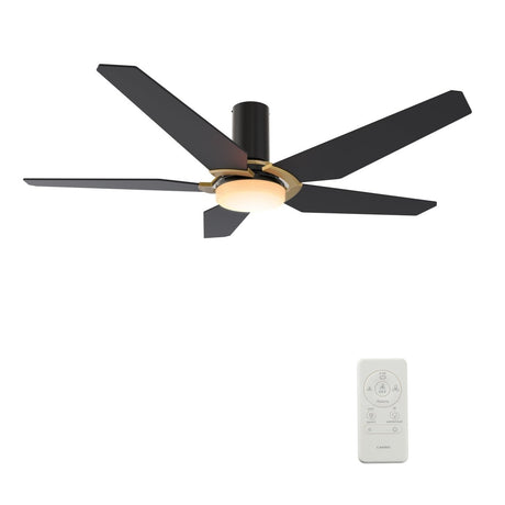 KAJ 48 inch 5 - Blade Flush Mount Smart Ceiling Fan with LED Light & Remote - LEDMyPlace