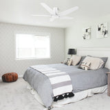 KAJ 48 inch 5 - Blade Flush Mount Smart Ceiling Fan with LED Light & Remote - LEDMyPlace