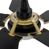 KAJ 52 inch 5 - Blade Smart Ceiling Fan with LED Light & Remote - LEDMyPlace