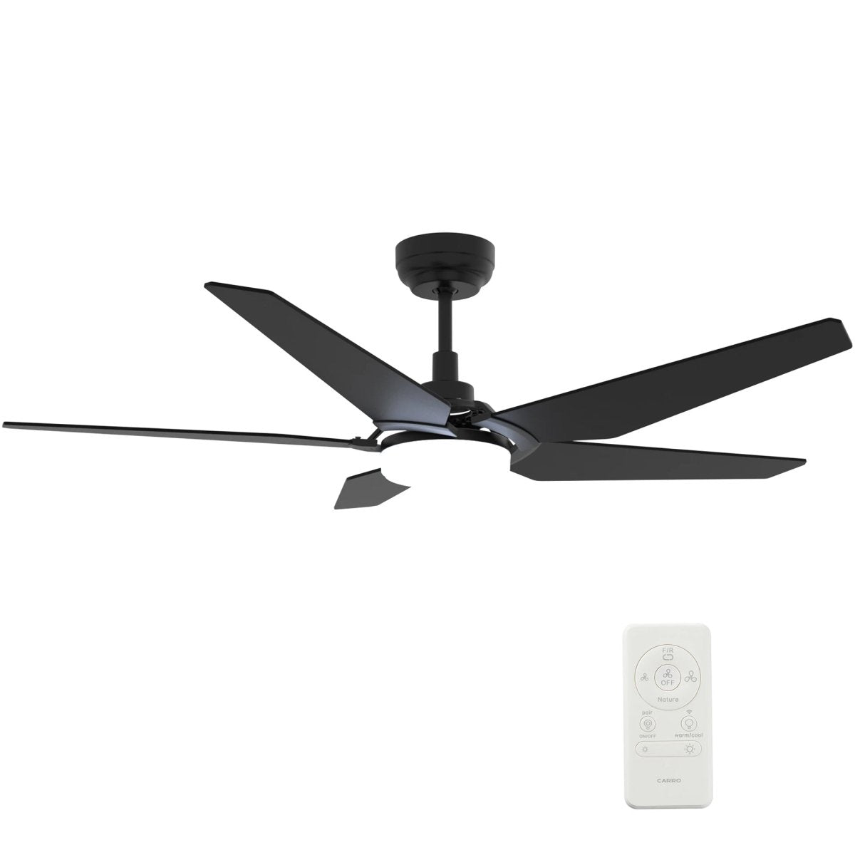 KAJ 52 inch 5 - Blade Smart Ceiling Fan with LED Light & Remote - LEDMyPlace