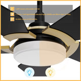 KAJ 52 inch 5 - Blade Smart Ceiling Fan with LED Light & Remote - LEDMyPlace