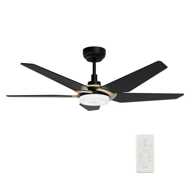 KAJ 52 inch 5 - Blade Smart Ceiling Fan with LED Light & Remote - LEDMyPlace