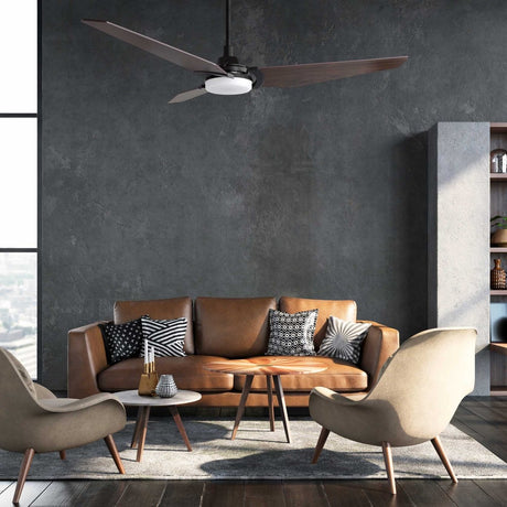 KAJ 56 inch 3 - Blade Smart Ceiling Fan with LED Light & Remote - LEDMyPlace