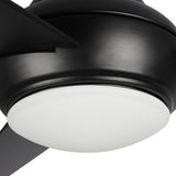 KENDRICK 52 inch 3 - Blade Best Ceiling Fan with LED Light Kit & Remote Control - Black/Black - LEDMyPlace