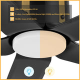 KNOX 60 inch 5 - Blade Ceiling Fan with LED Light & Remote - LEDMyPlace