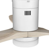 LABELLE 52 inch 3 - Blade Flush Mount Smart Ceiling Fan with LED Light & Remote - LEDMyPlace