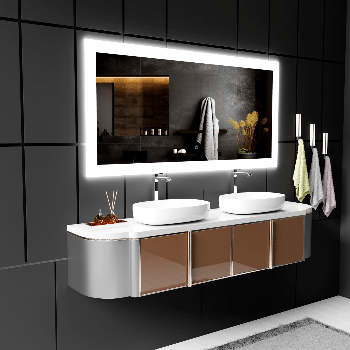 36 in. X 48 in. Backlit LED Lighted Bathroom Vanity Mirror, Adjustable Color Temperature & Remembrance, Touch Button, CRI 90+, Anti-Fog, Window Style