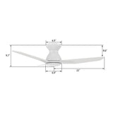 Leon 44 inch 3 - Blade Ceiling Fan with Remote Control - LEDMyPlace