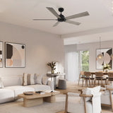LURGAN 60 inch 5 - Blade No Light Ceiling Fan with Remote - LEDMyPlace