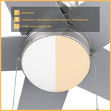 MALTA 52 inch 5 - Blade Ceiling Fan with LED Light & Pull Chain - LEDMyPlace