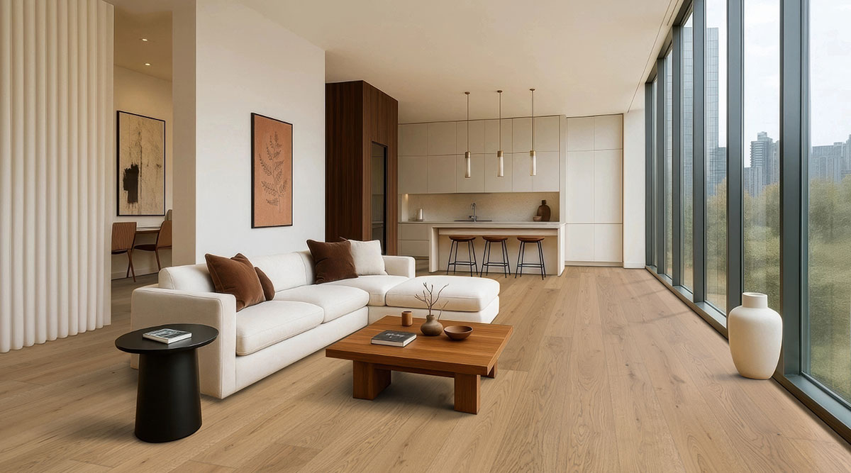 McCarran Adriel Oak 9-1/2 x 86 in 5/8 in White Oak Engineered Hardwood