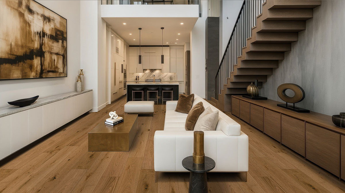 McCarran Leander Oak 9-1/2 x 86 in 5/8 in White Oak Engineered Hardwood