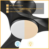 MERTON 52 inch 3 - Blade Smart Ceiling Fan with LED Light & Remote - LEDMyPlace