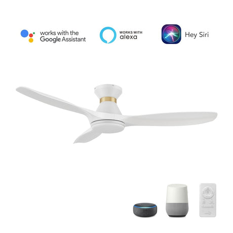 MERTON 52 inch 3 - Blade Smart Ceiling Fan with LED Light & Remote - LEDMyPlace