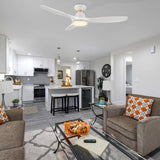 MERTON 52 inch 3 - Blade Smart Ceiling Fan with LED Light & Remote - LEDMyPlace