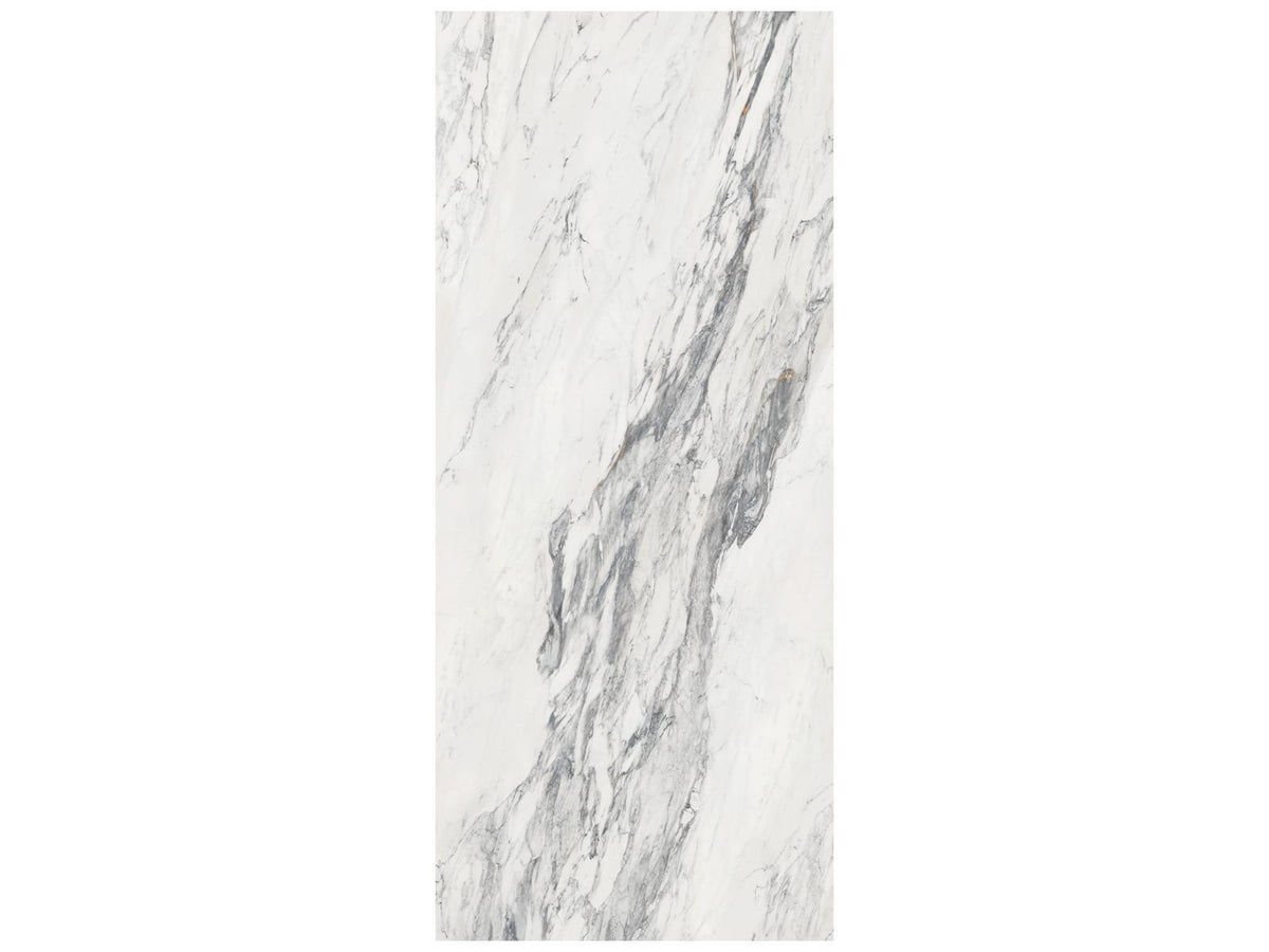 48 x 110 in Majesto Calacatta Corchia Polished Rectified Colorsync Sintered Slab 6 mm